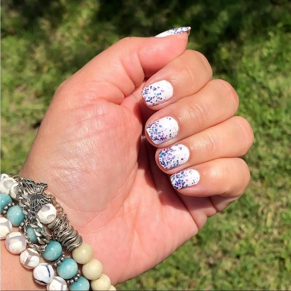 *Retired* Color Street: Less Bitter, More Glitter | Blue Pink Pastel Sparkle